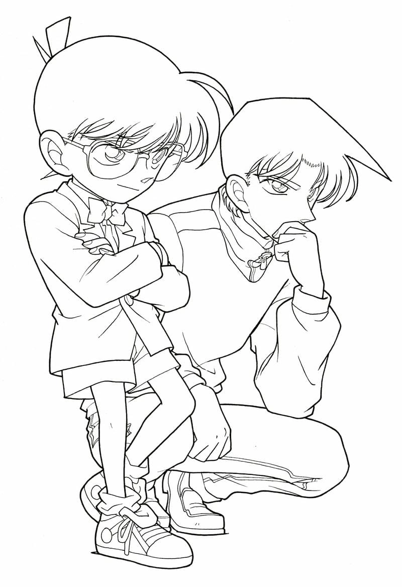 Dễ dàng in hình conan tô màu chất lượng cao