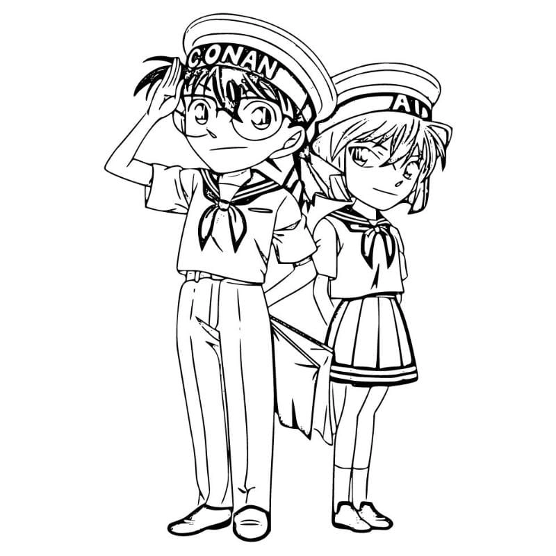 Gợi ý mẫu tranh tô màu haibara ngộ nghĩnh