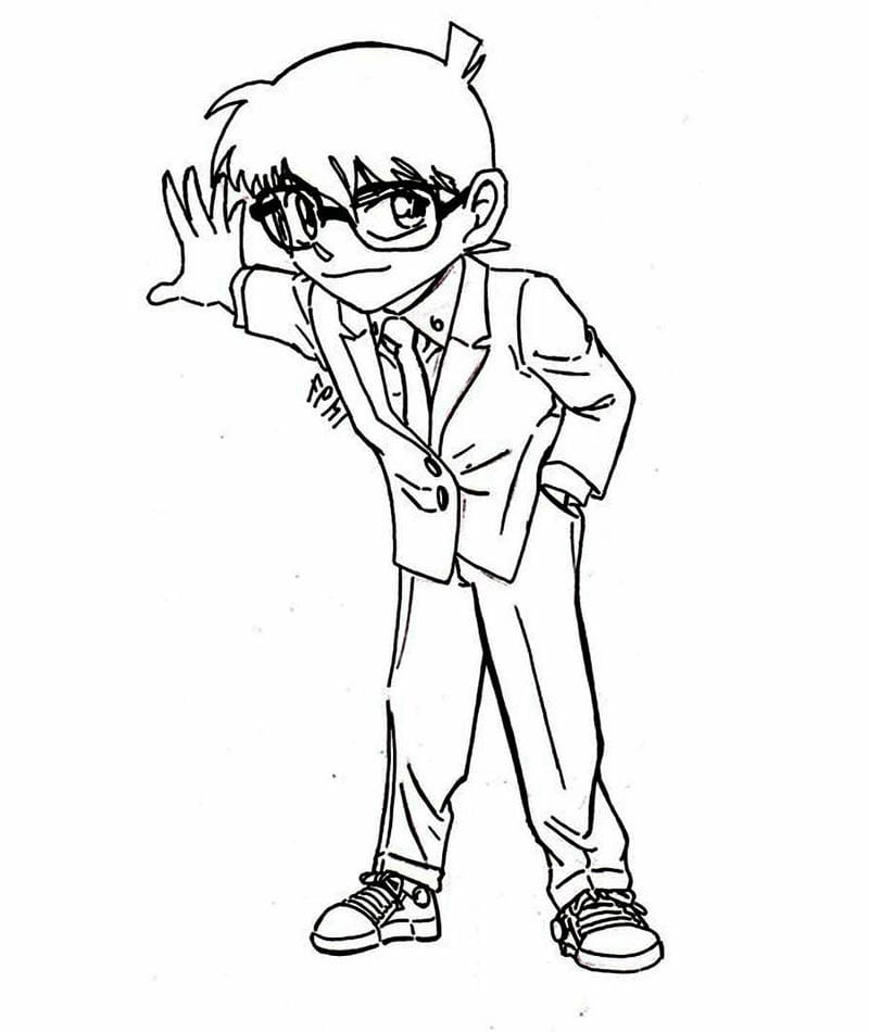 Chọn ngay bộ ảnh conan tô màu cho bé