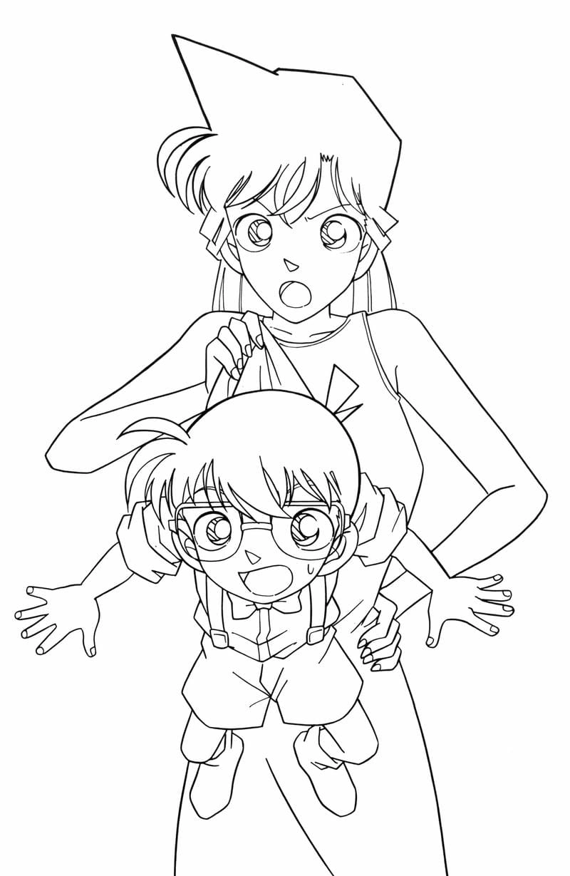 Tải về ngay các mẫu hình conan tô màu siêu ngầu