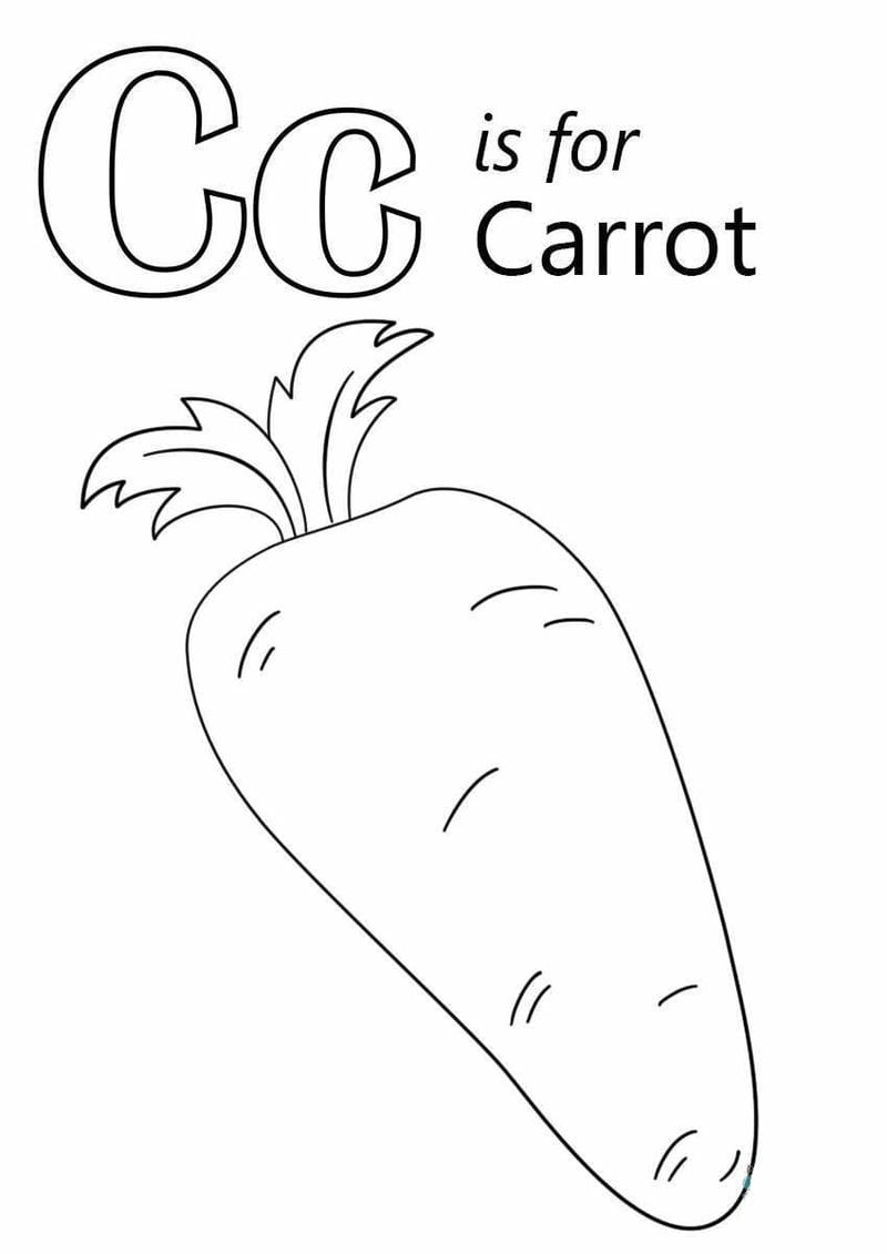 Tô luyện tư duy cùng hình tô màu củ cà rốt cho bé