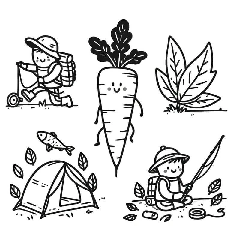 Bé rèn luyện kỹ năng cùng tô màu cà rốt sáng tạo