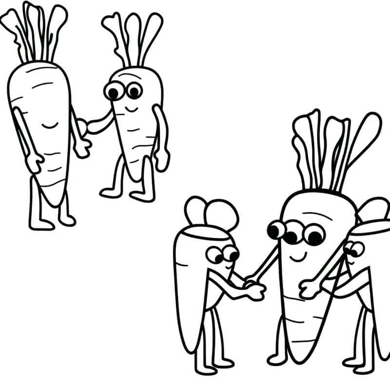 Khám phá hình ảnh tranh tô màu củ cà rốt cực đáng yêu