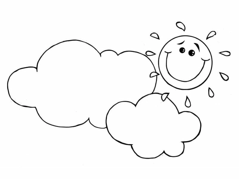 Khám phá ngay hình ảnh đám mây cho trẻ tô màu
