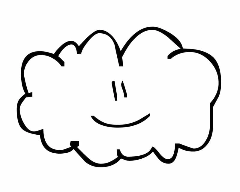 Tô mưa nắng cùng bé với tranh tô màu mây mưa