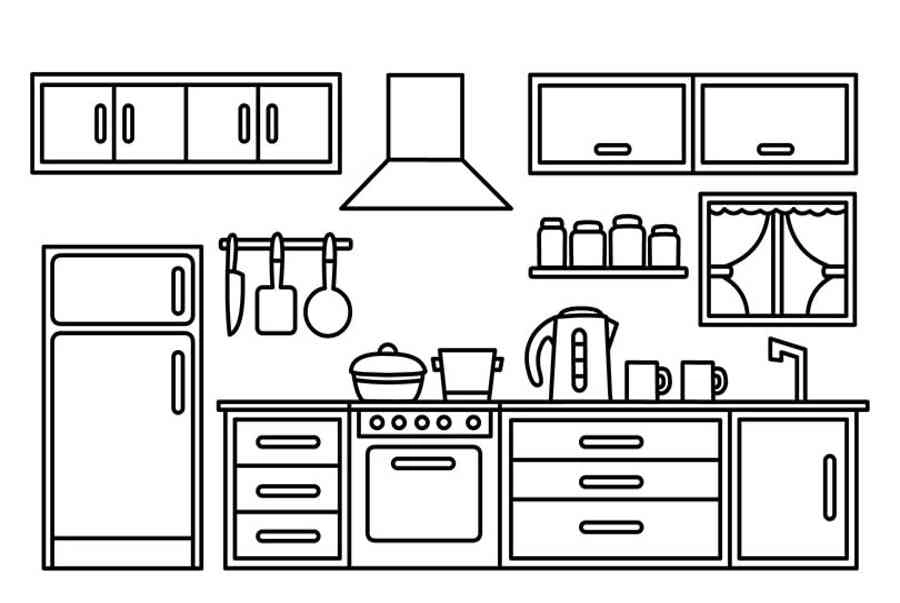 Chia sẻ ngay bộ tranh tô màu đồ dùng gia đình cực đẹp