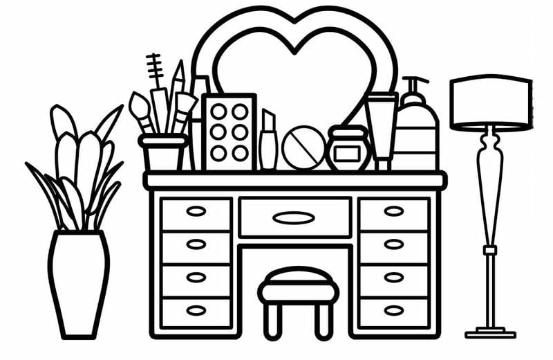 Khám phá tranh tô màu một số đồ dùng trong gia đình cho bé