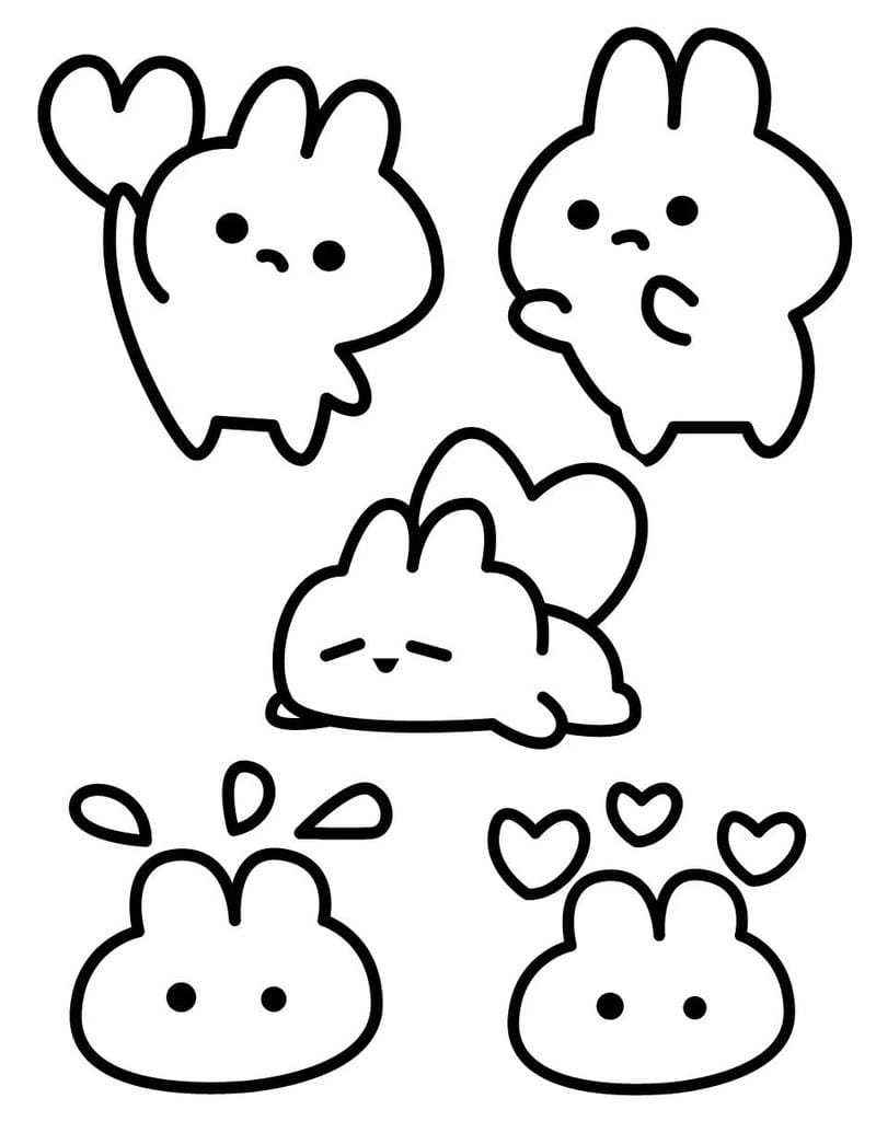 Cực đáng yêu với tranh tô màu chibi cute đơn giản