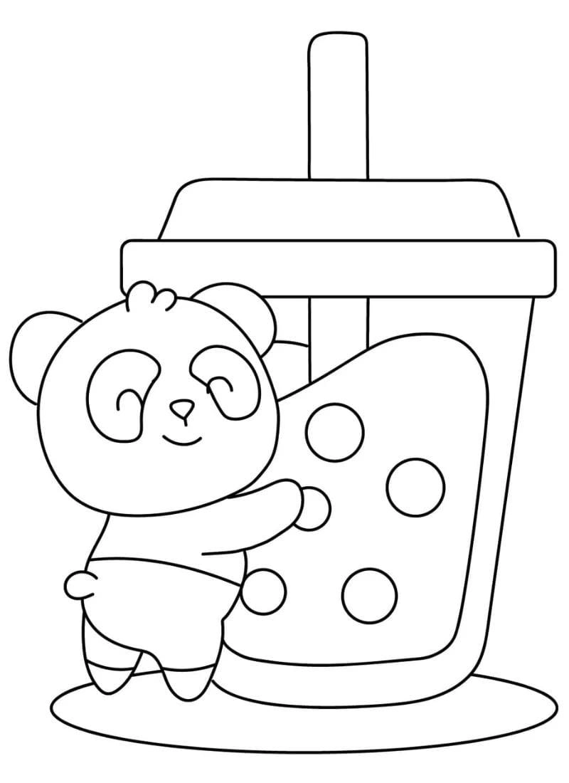 Tô màu siêu dễ với hình gấu trúc tô màu