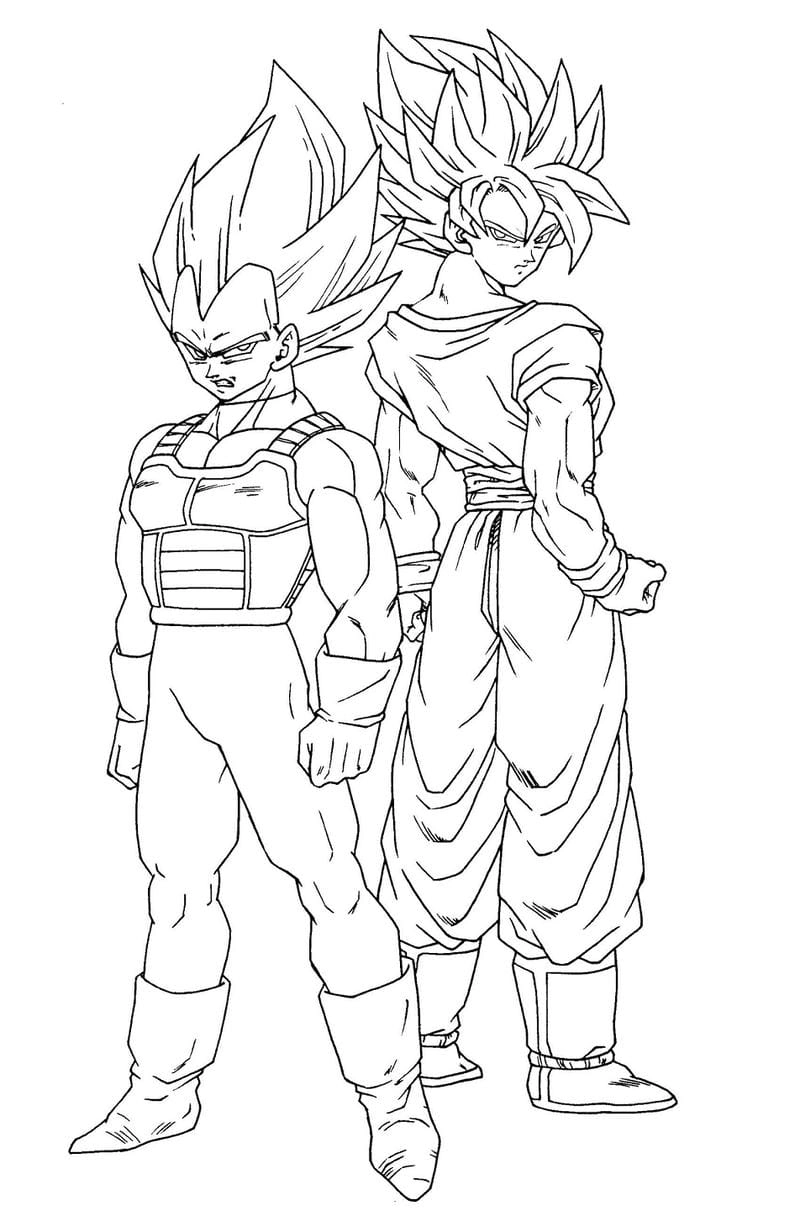 Chọn ngay hình ảnh goku tô màu đẹp cho bé học tô