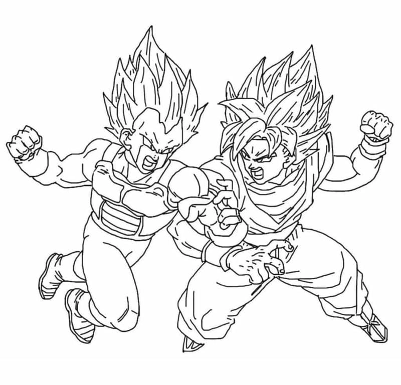 Bộ sưu tập goku tô màu đẹp rực rỡ cho bé sáng tạo