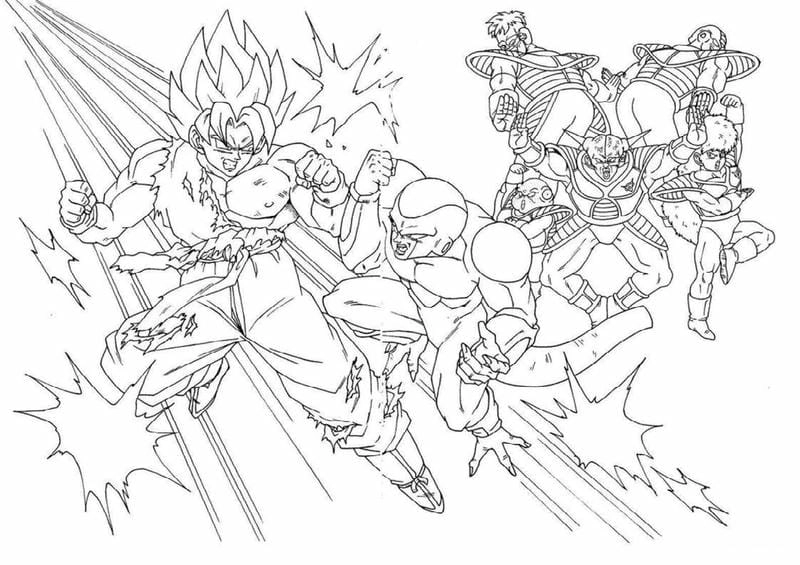 Bé thích thú với hoạt động tô màu son goku sinh động