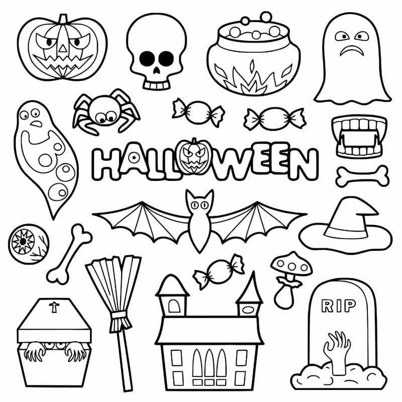 Gợi ý hay cho bé với tranh halloween tô màu cực chất