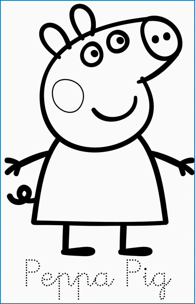 Tranh tô màu heo peppa đáng yêu cho bé tập tô