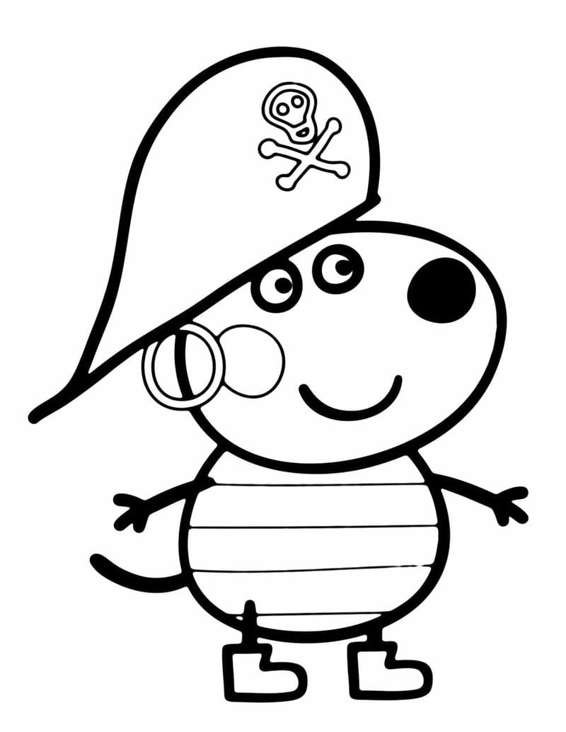Tổng hợp mẫu heo peppa tô màu cho bé yêu