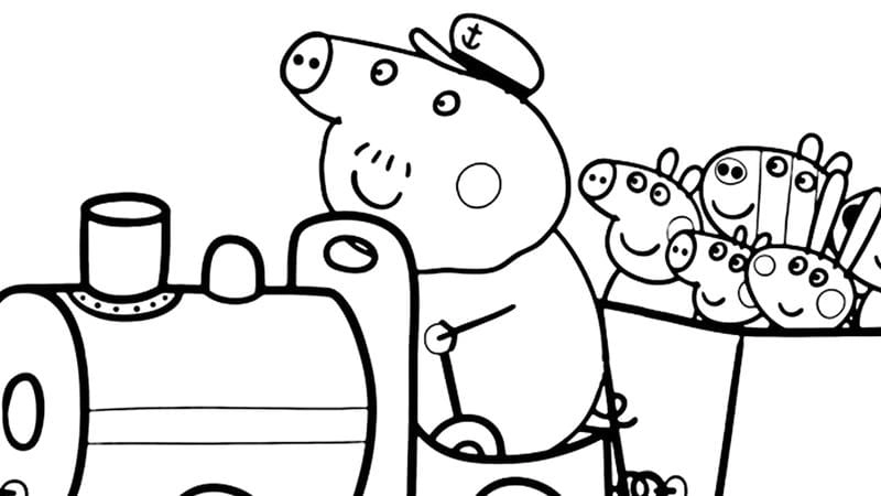 Gợi ý giúp bé tập tô màu heo peppa tại nhà