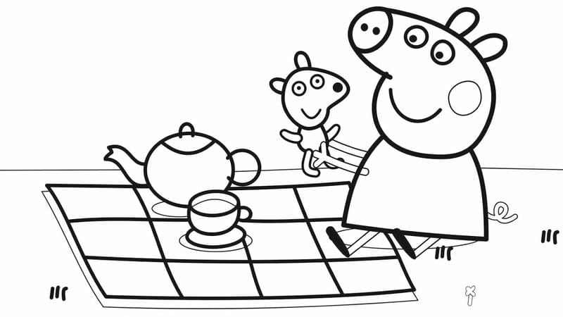 Bộ hinh anh heo peppa cho be to mau siêu dễ