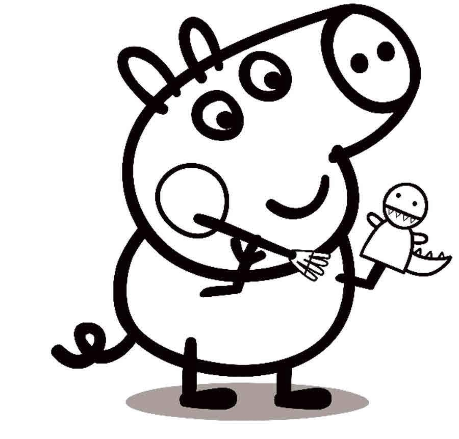 Hình ảnh tô màu heo peppa sinh động dễ thương