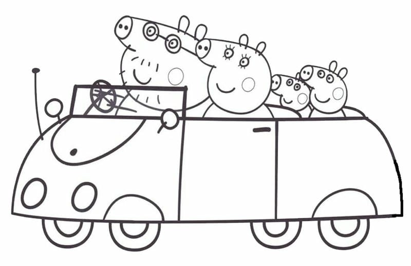 Tổng hợp hình heo peppa cho bé tô màu vui nhộn
