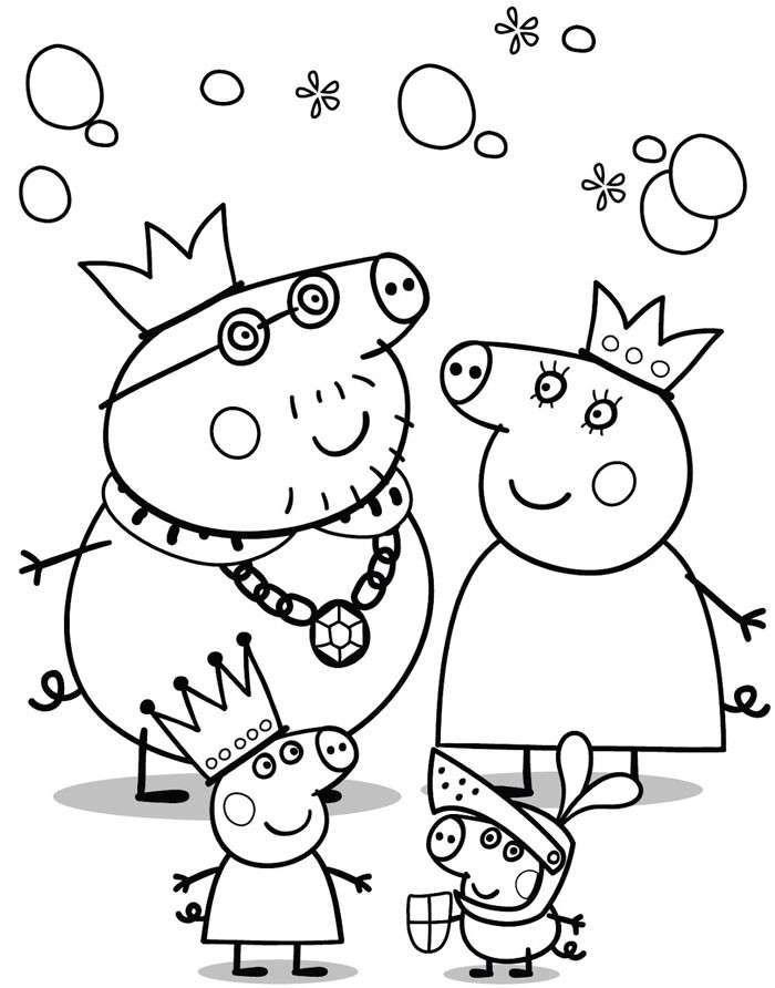 Khám phá hình ảnh heo peppa cho be to màu