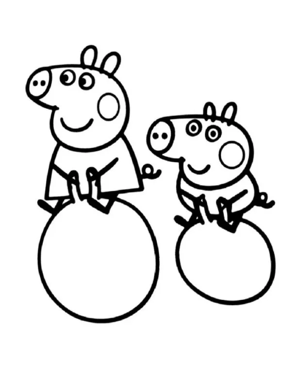 Tuyển chọn tranh tô màu peppa cho bé yêu tô màu con heo peppa