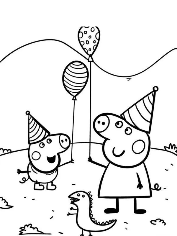 Tổng hợp tranh heo peppa đáng yêu dễ tô