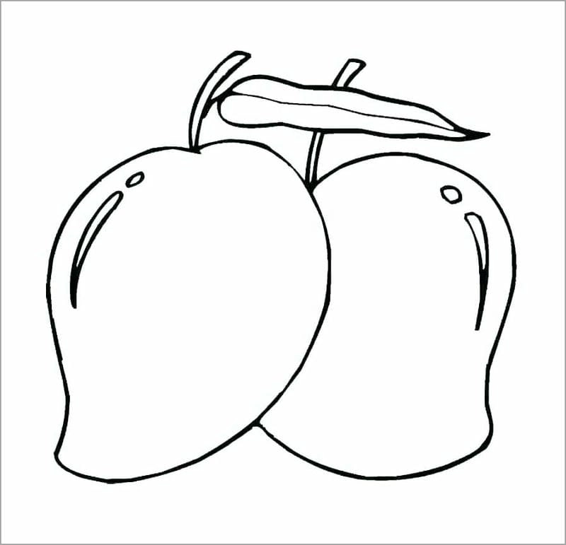 Tải ngay hình bé tập tô màu trái cây đẹp