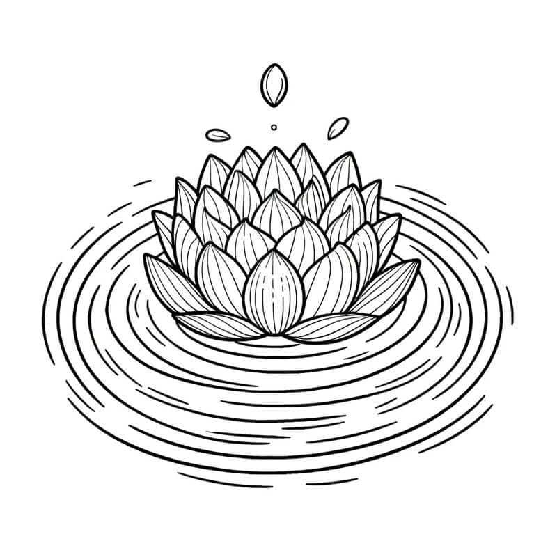 Không gian thêm sang với tranh tráng gương hoa sen hiện đại