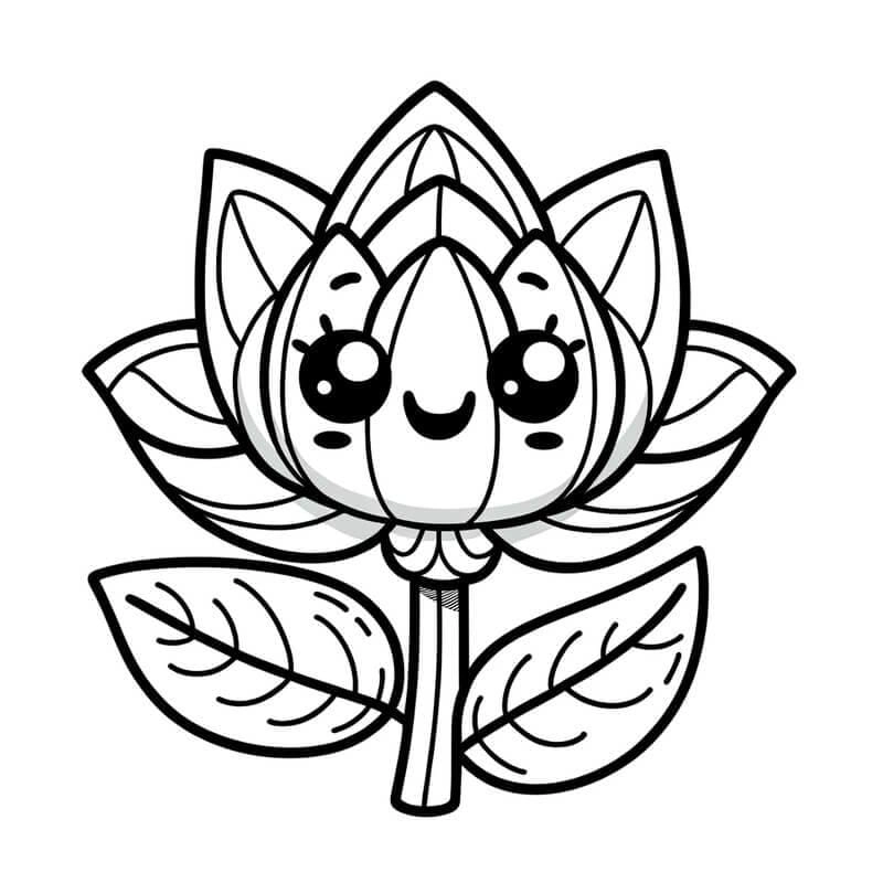 Cùng bé khám phá tranh tô màu hoa sen đẹp ấn tượng