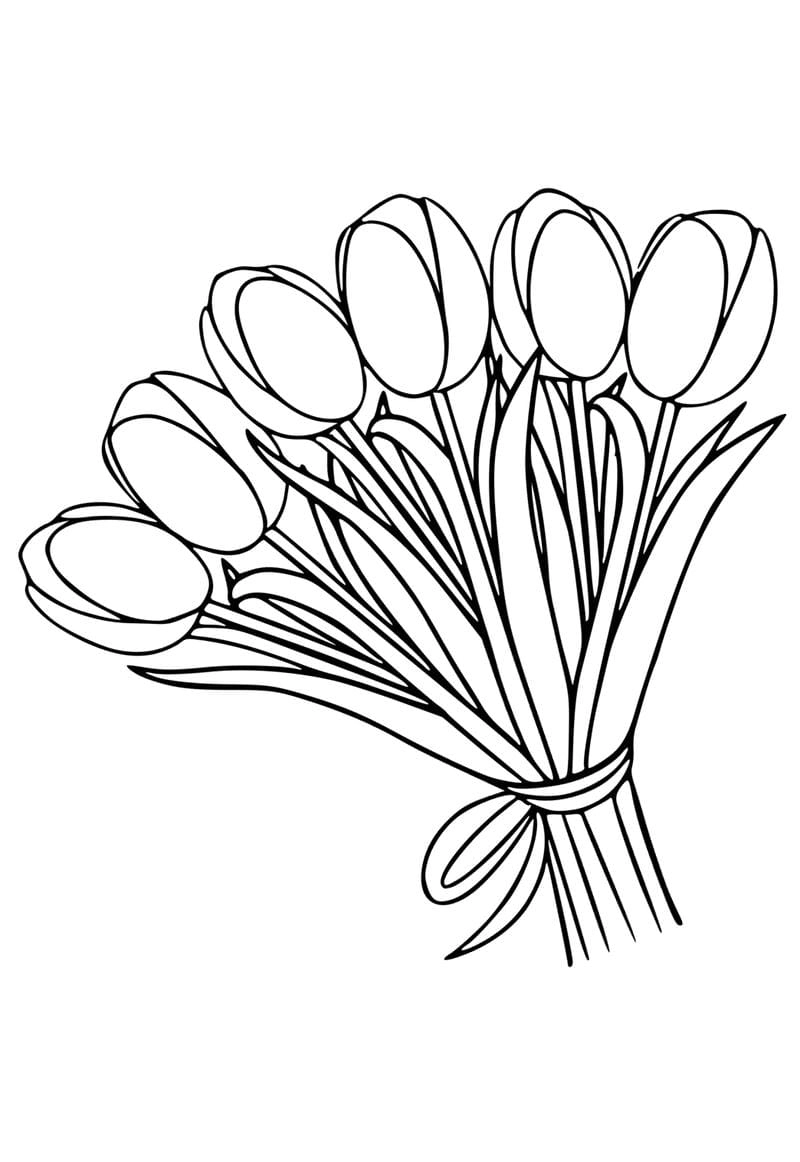 Hướng dẫn cách tô màu hoa tulip sáng tạo và nghệ thuật