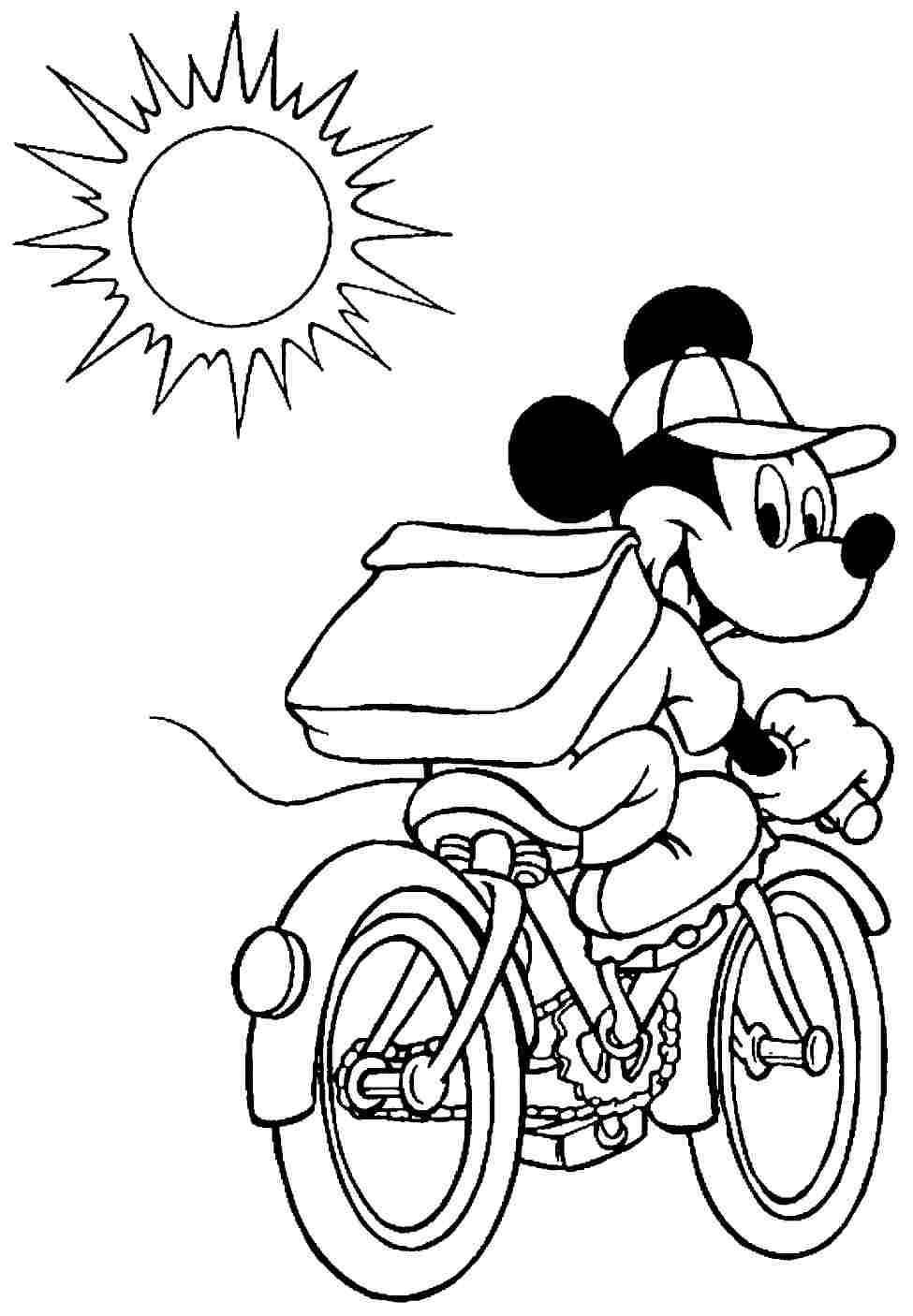 Tặng bé ngay hình chuột mickey cho bé tô màu