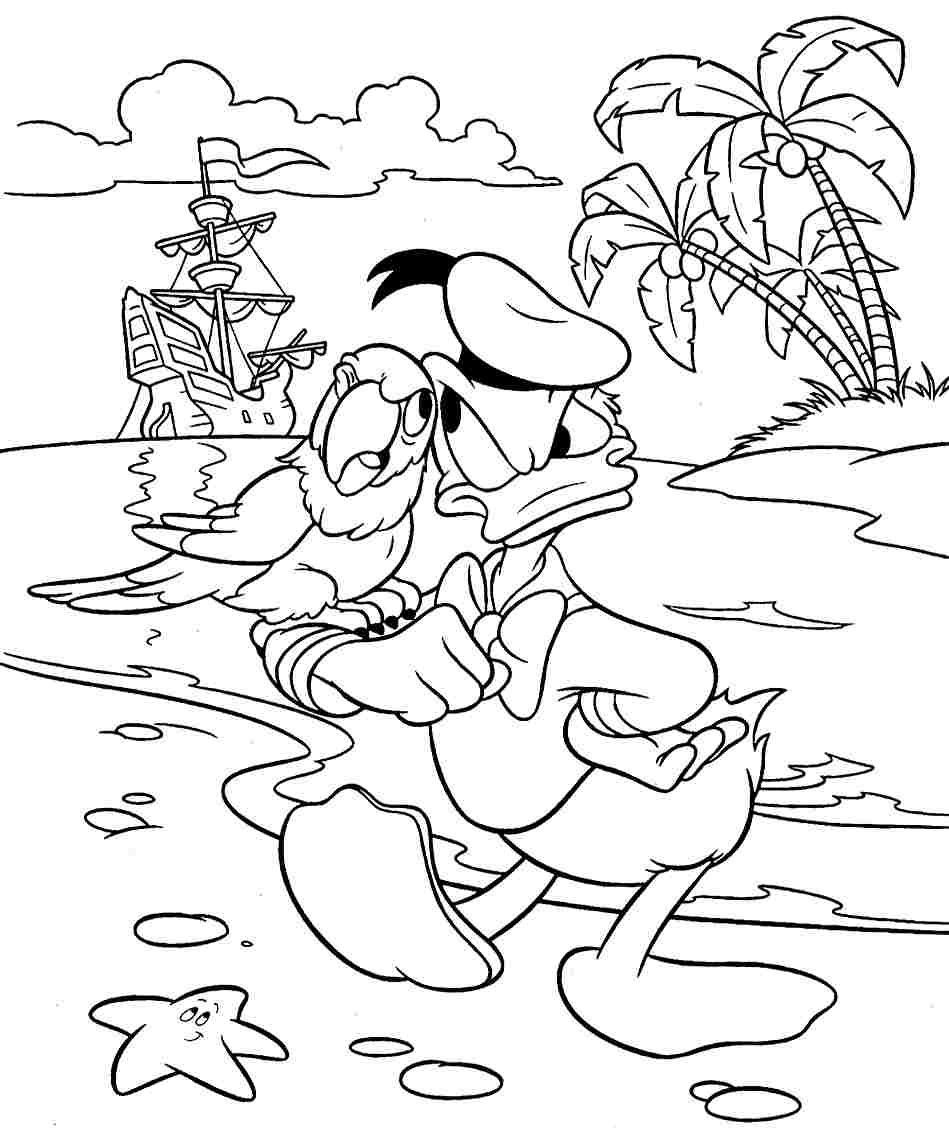 Cùng bé vui vẽ tranh tô màu vịt donald đáng yêu