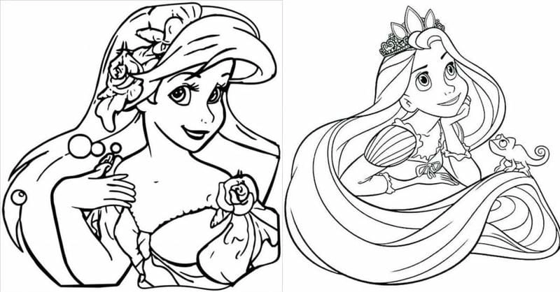 Thế giới cổ tích tranh tô màu hoạt hình disney