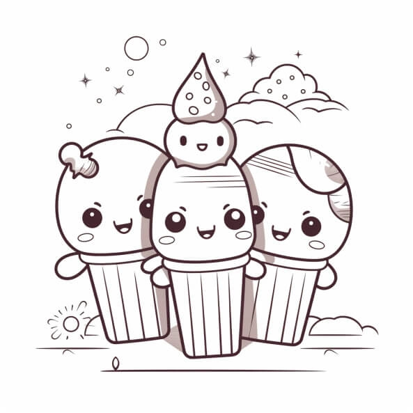 Giúp bé tập trung với tô màu kem ốc quế