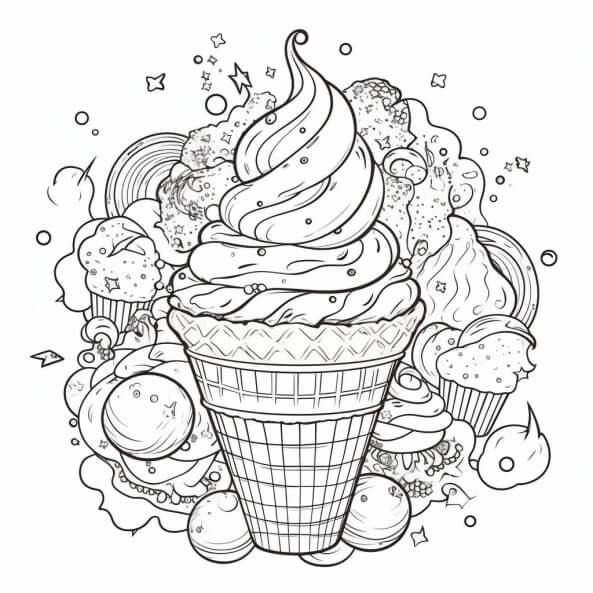 Tô màu bánh sinh nhật đơn giản cho bé