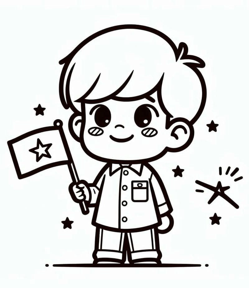 Sáng tạo cùng tranh tô màu vẽ lá cờ việt nam