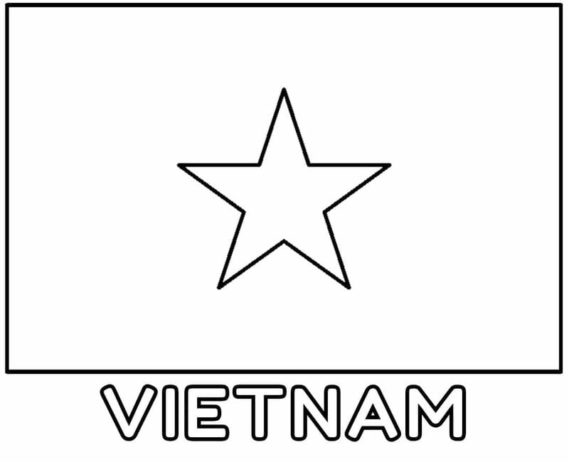 Tải hình ảnh lá cờ cho trẻ tô màu miễn phí