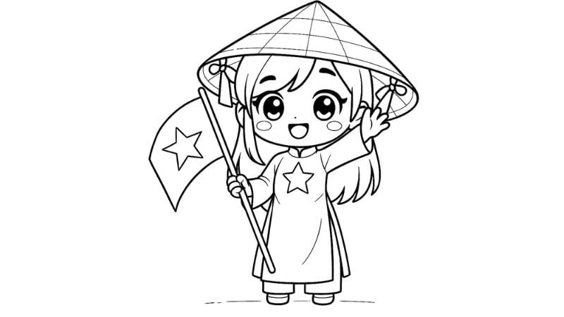 Bộ tô màu lá cờ đẹp giúp bé phát triển tư duy