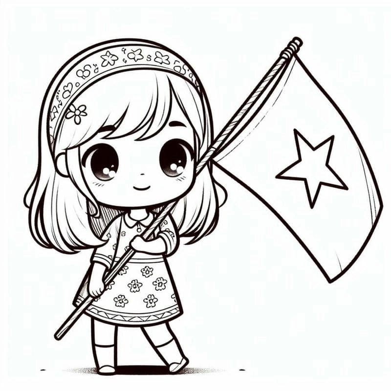 Bộ sưu tập đa dạng lá cờ tô màu cho bé