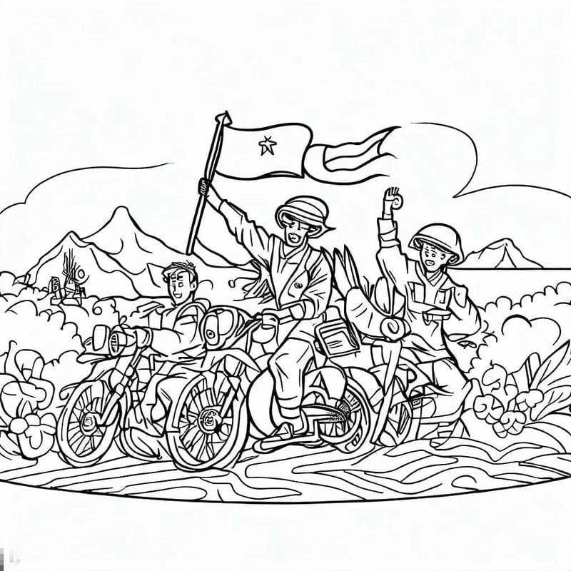 Tổng hợp tranh tô màu cho bé về lá cờ việt nam hay