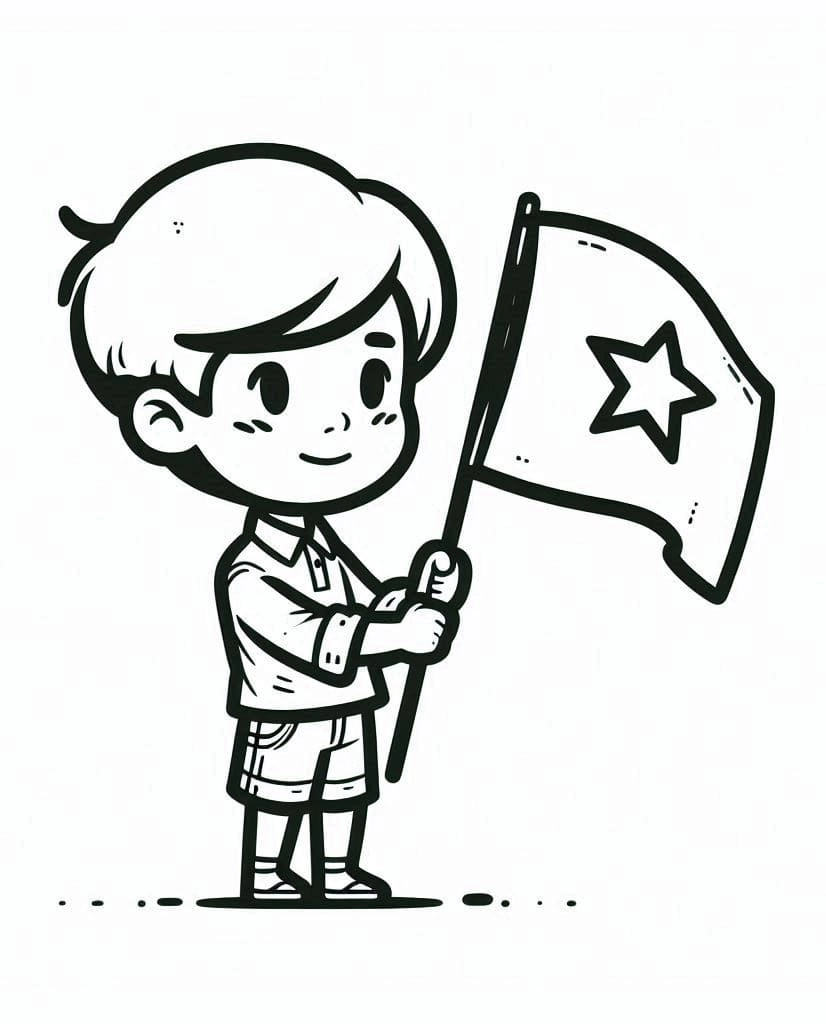 Tổng hợp tranh tranh tô màu lá cờ việt nam siêu dễ