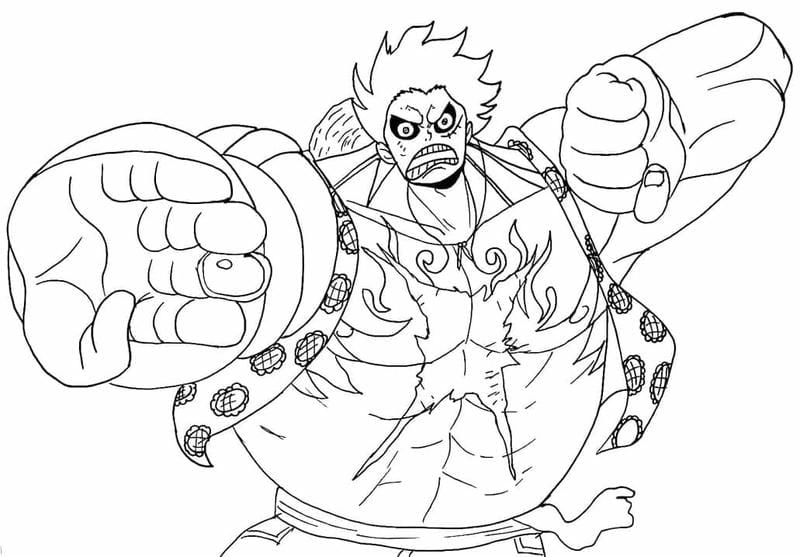 Bé tha hồ sáng tạo với luffy đẹp tranh tô màu luffy gear 5