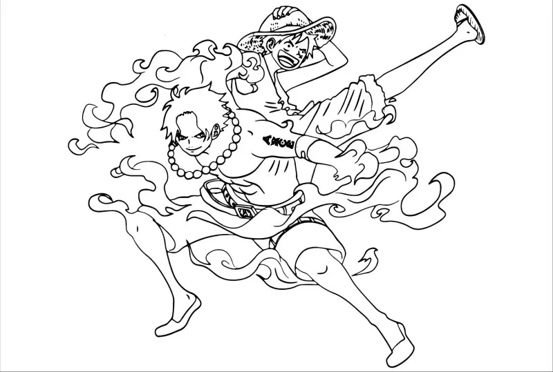 Tải ngay bộ ảnh luffy tô màu cực dễ thương