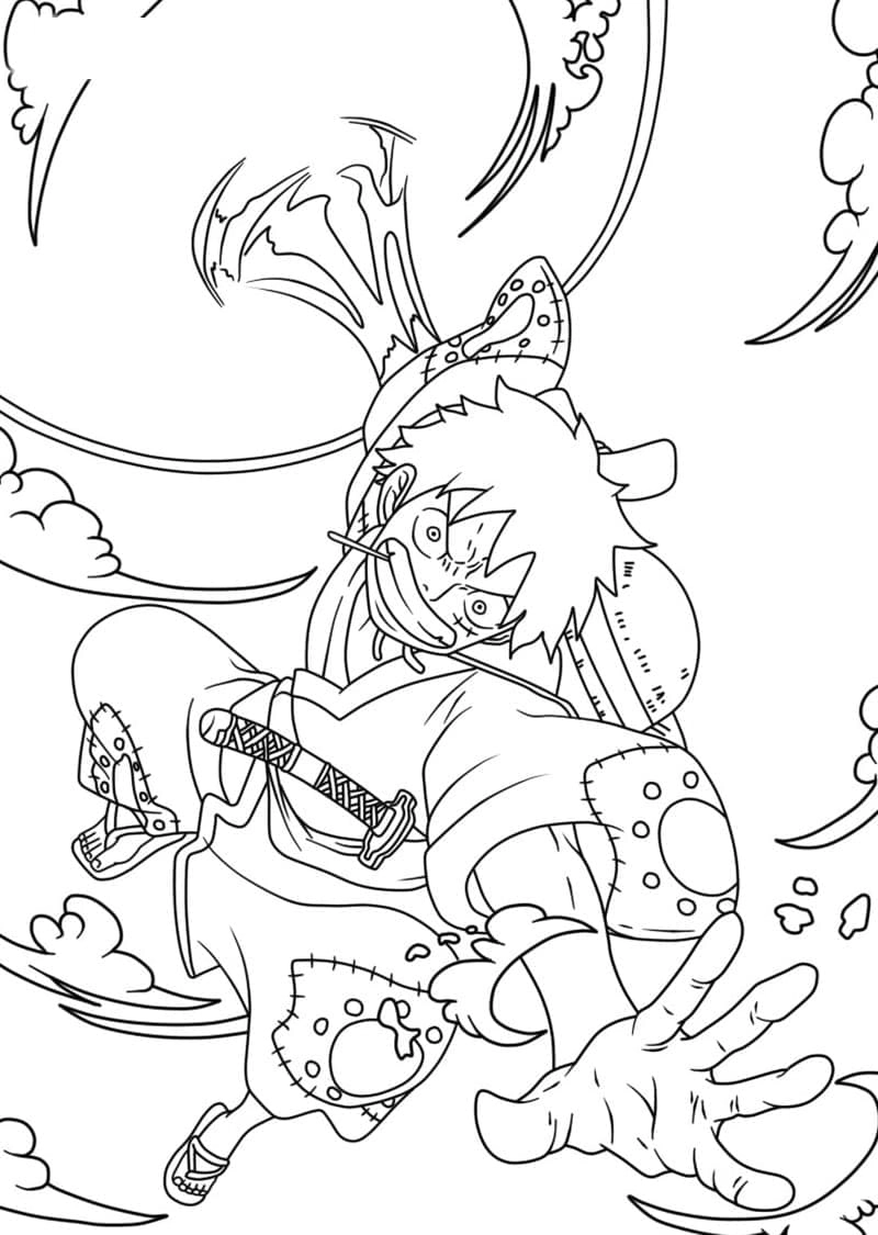 Bé thử ngay bộ tô màu luffy gear 4 đẹp mê ly