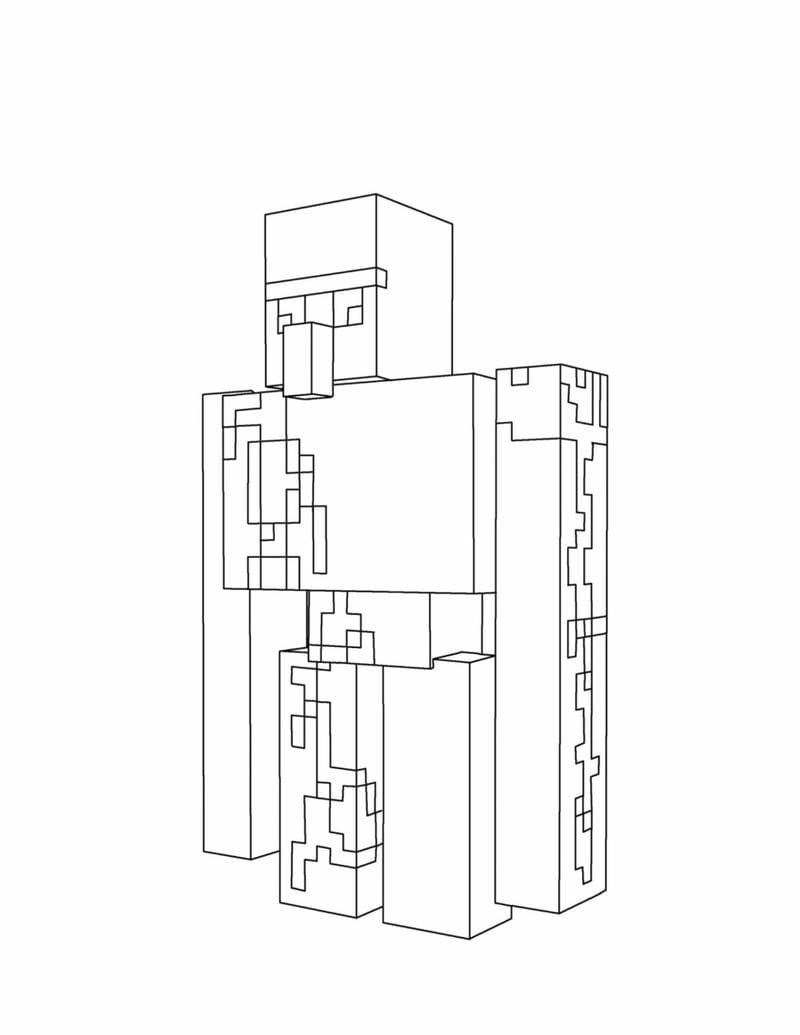 Cùng bé thử thách với tranh tô màu minecraft pro hấp dẫn