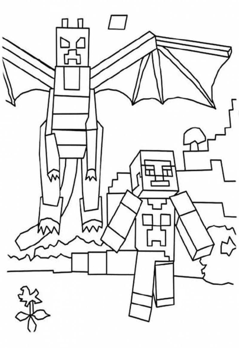 Tô điểm góc học tập với bức tranh tranh tô màu minecraft sáng tạo