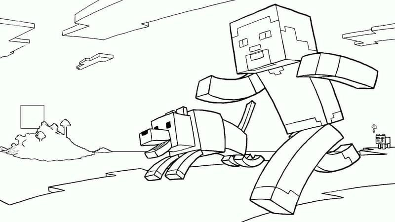 Cùng bé chinh phục tranh tô màu minecraft quái vật siêu ngầu