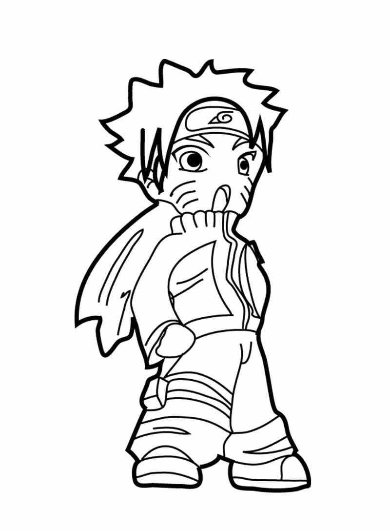 Tổng hợp tranh tô màu naruto cửu vì sống động