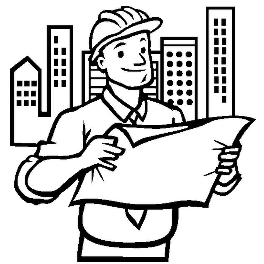 Hiểu công việc thợ xây qua tranh tô màu đồ dùng nghề xây dựng