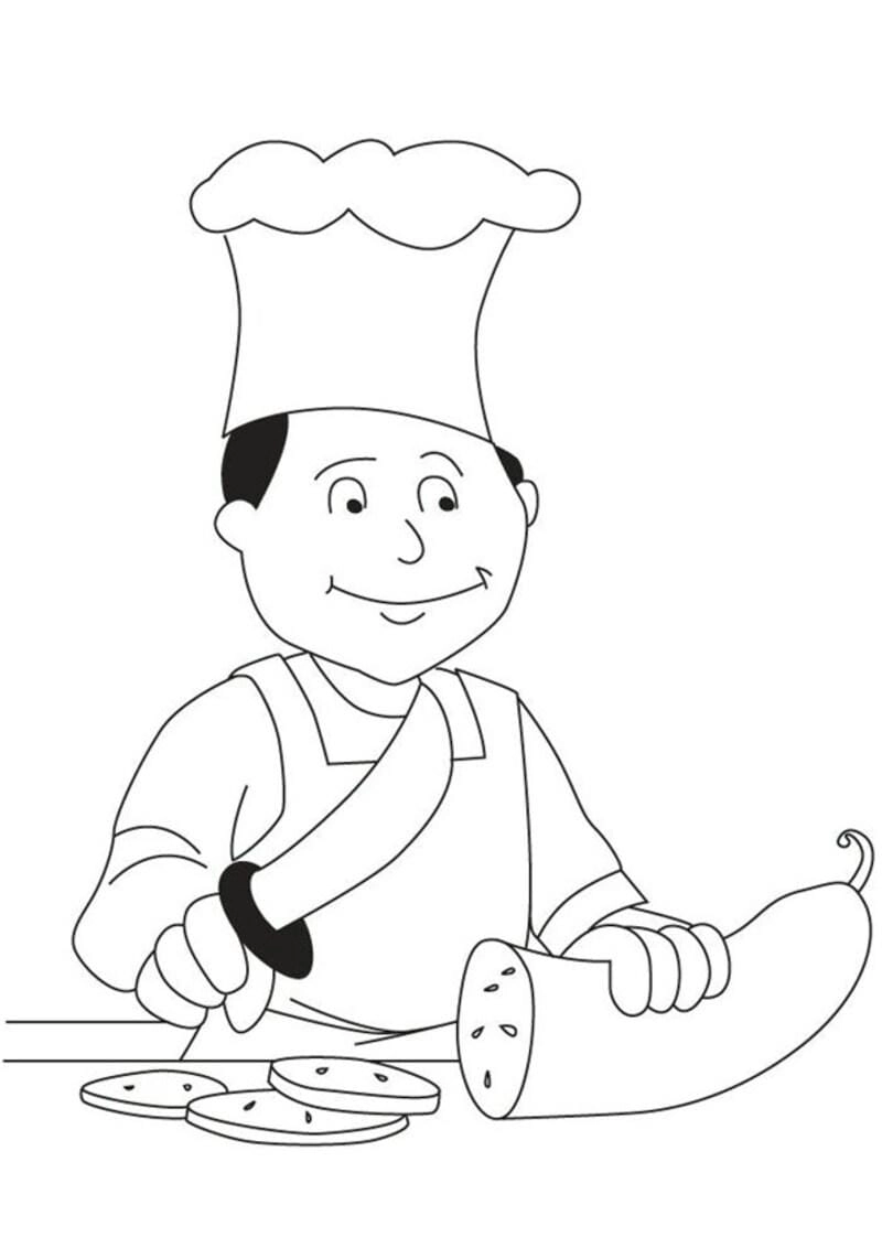 Bé làm quen với tranh tô màu chủ đề ngành nghề gần gũi